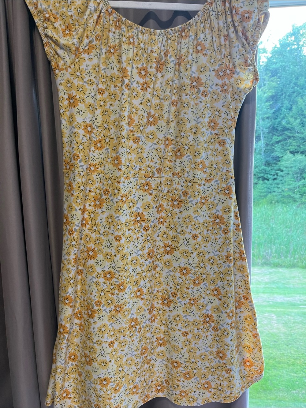 No Boundaries Yellow Floral Button-Down Midi Dress - Picture 2 of 3